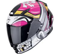 Scorpion Exo-491 Pirate Casque, noir/blanc/rose, Taille XS (53/54)