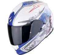 Scorpion EXO-491 Run Casque, Blanc/bleu, Taille XS (53/54)
