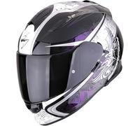 Scorpion EXO-491 Run Casque, Blanc/Noir/Violet, L (59/60)
