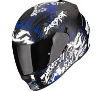 Scorpion Exo-491 Spector Casque intégral, noir/bleu/blanc, Taille XXL (63/64)