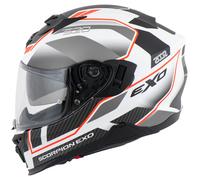 Scorpion Exo-520 Evo Air Lena Casque Intégral Mat/Blanc/Argenté/Rouge XS blanc XS