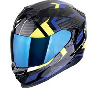 Scorpion EXO-520 Evo Air Sensus Casque, noir-bleu-jaune, taille 2XL pour homme