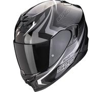 Scorpion Exo-520 Evo Air Terra Casque, Noir/Argent/Blanc, Taille XS (53/54)