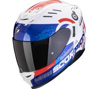 Scorpion Exo-520 Evo Air Titan Casque, blanc-rouge-bleu, taille L pour homme