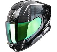 Scorpion Exo-530 Air Theras Casque intégral, Noir/Blanc/Vert, Taille XL (61/62)