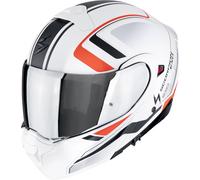 Scorpion EXO-930 EVO Ardens, casque rabattable XXL Mat Blanc/Noir/Rouge Mat Blanc/Noir/Rouge