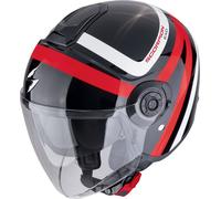 Scorpion EXO-City II Riva Casque à réaction, noir/rouge, Taille S (55/56)