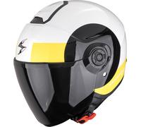 Scorpion Exo-City II Sheer Casque ouvert, Blanc/Noir/Jaune, Taille XS (54)