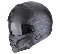 Scorpion EXO-Combat 2 Spiderweb Casque Jet Mat/Noir/Argenté XS unisex
