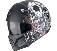 Scorpion EXO Combat II Genesis casque jet, noir mat/blanc/orange, 2XL (62/63)