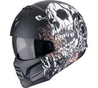 Scorpion EXO Combat II Genesis Casque jet, noir-blanc-orange, taille L pour homme
