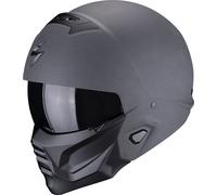 Scorpion EXO-Combat II Graphite, casque modulaire XS Matt-Gris Foncé Matt-Gris Foncé