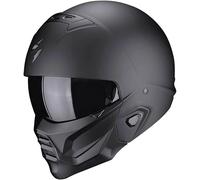 Scorpion Exo Combat II Solid Matt Black Casque de moto intégral et jet avec menton amovible Taille XL