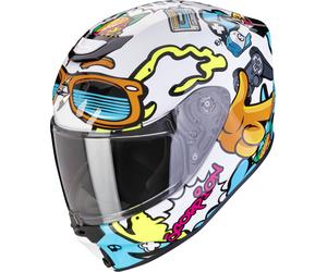 Scorpion Exo-JNR Air Fun Casque pour enfants, blanc-bleu-jaune, taille M pour des gamins