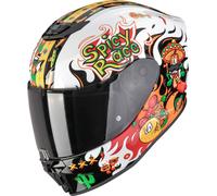 Scorpion Exo-JNR Air Yucatan Casque pour enfants, noir-blanc-orange, taille L pour des gamins