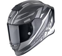 Scorpion EXO R1 Evo Carbon Air Runner Casque, Noir mat/blanc, Taille M (57/58)