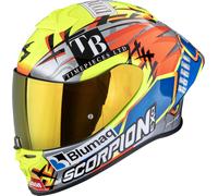Scorpion EXO-R1 Evo II Air Aron Misano Casque Intégral Argenté/Bleu/Jaune L unisex