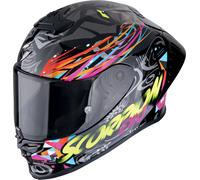Scorpion EXO-R1 Evo II Air Savage, casque intégral S Noir/Bleu/Fuchsia/Jaune Noir/Bleu/Fuchsia/Jaune