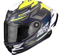 Scorpion EXO-Race Air Kobra, casque intégral XS Mat Bleu Foncé/Jaune Néon/Gris/Blanc Mat Bleu Foncé/Jaune Néon/Gris/Blanc