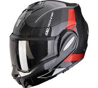 Scorpion EXO-Tech Evo Carbon Cad Casque modulable, noir-rouge, taille 2XL pour homme