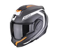 Scorpion EXO-TECH EVO CARBON Casque (Noir Mat/Orange) Taille: M (57)