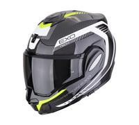 Scorpion EXO-Tech Evo Carbon Cosy, casque modulaire L Noir/Blanc/Jaune Néon Noir/Blanc/Jaune Néon