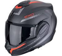 Scorpion EXO-Tech Evo Carbon Cosy, casque modulaire M Mat Noir/Gris/Rouge Mat Noir/Gris/Rouge