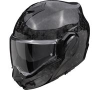Scorpion EXO-Tech Evo Carbon Onyx, casque modulaire XXL Noir/Gris Noir/Gris