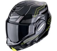 Scorpion EXO-Tech Evo Conquer, casque modulaire M Noir/Gris/Jaune Néon Noir/Gris/Jaune Néon