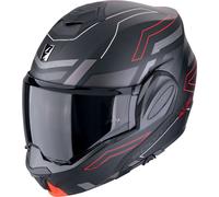 Scorpion EXO Tech Evo Conquer Casque, noir-rouge, taille S pour homme
