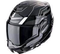 Scorpion EXO-Tech Evo Conquer, casque modulaire XS Noir/Gris/Blanc Noir/Gris/Blanc