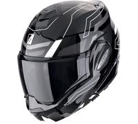 Scorpion EXO Tech Evo Conquer Casque, Noir/Blanc, Taille M (57/58)