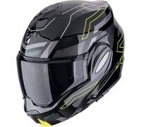 Scorpion Casque modulaire EXO-Tech Evo Conquer Noir/Gris/Jaune Néon Taille M