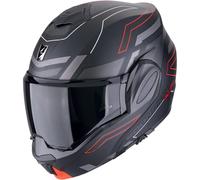 Scorpion EXO Tech Evo Conquer Casque, noir-rouge, taille M pour homme