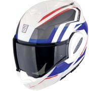Scorpion EXO Tech Evo Furio Casque, blanc-rouge-bleu, taille XL pour homme