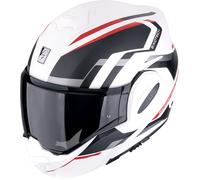 Scorpion EXO-Tech Evo Furio, casque modulaire XXL Mat Blanc/Noir/Rouge Mat Blanc/Noir/Rouge