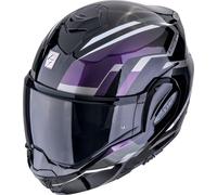 Scorpion EXO-Tech Evo Furio, casque modulaire XXL Noir/Mauve/Vert Noir/Mauve/Vert