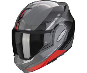 Scorpion Exo-Tech Evo Genre Casque, Noir/Gris/Rouge, Taille S (55/56)
