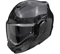 Scorpion Casque moto Exo-Tech Evo Carbon Onyx – Modulaire – Noir Taille S