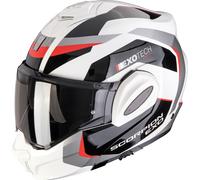 Scorpion EXO-Tech Evo Pro Acuti, casque modulaire M Blanc/Gris/Noir/Rouge Blanc/Gris/Noir/Rouge