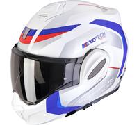 Scorpion EXO-Tech Evo Pro Acuti, casque modulaire XXL Blanc/Argent-Bleu/Rouge Blanc/Argent-Bleu/Rouge