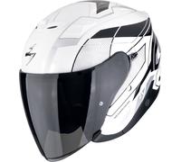 Scorpion EXO Z1 Vue Casque jet, Blanc/Noir/Argent, Taille M (57/58)