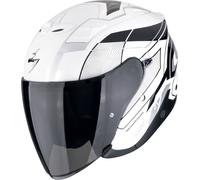 Scorpion – Casque jet EXO Z1 Vue – Noir/Blanc/Argent – Taille S pour homme