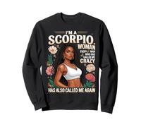 Scorpion Femme Zodiaque Drôle Anniversaire Black Queen Crazy Sweatshirt