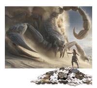 Scorpion géant Puzzles en Bois pour Adultes 300 Pièces Décoration Intérieure Cadeaux d'anniversaire pour Jeu De Défi Familial Jeux Éducatifs Stress Relief 300pcs (40x28cm)