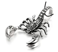 Scorpion King Necklace for men, metal sliding pendant accessory, party jewelry, One Size, agate