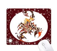 scorpion l'art animal silhouette couleur tapis de souris en hiver flocon de neige