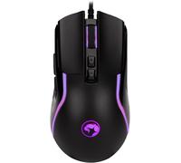 Scorpion M292-BK Souris de jeu,USB,7 couleurs LED,réglable jusqu'à 8000 DPI,design ergonomique,capteur optique de qualité gaming avec 7 boutons programmables,noir mat