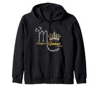 Scorpion Queen Zodiac Anniversaire Couronne Jaune Graphique Sweat à Capuche