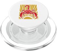 Scorpion Rouge avec Rayons du Soleil Design Vintage PopSockets PopGrip pour MagSafe